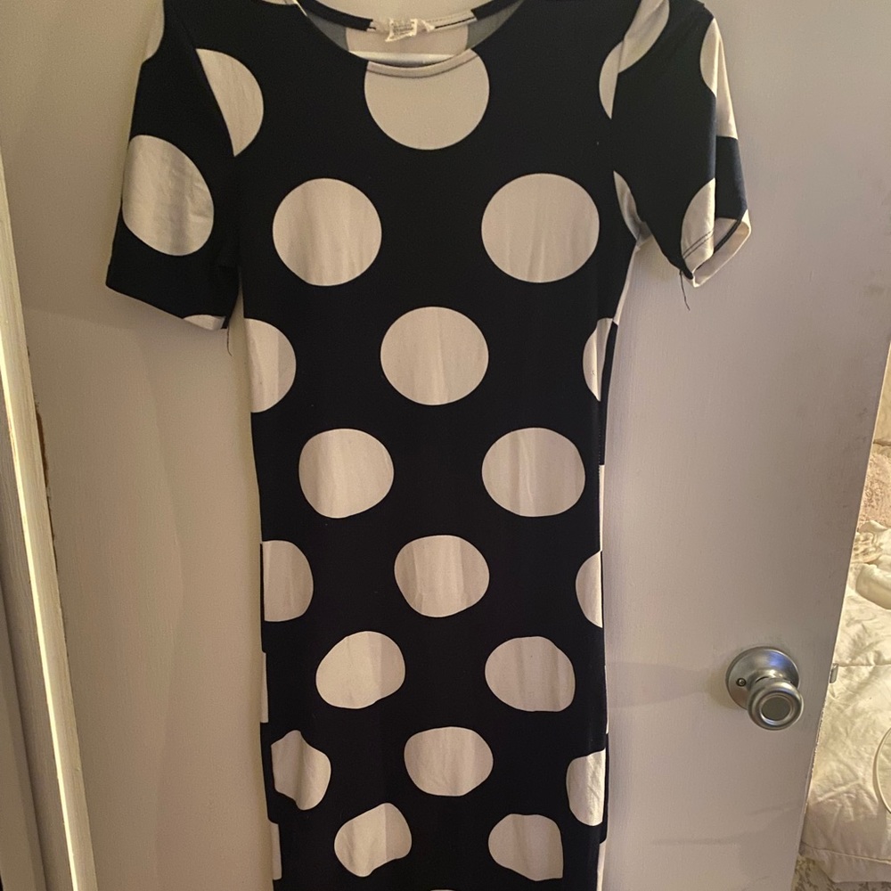 Polka dotted midi dress